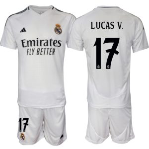 Goedkope Real Madrid Thuis tenue 2024/25 Lucas Vazquez #17 Korte Mouw (+ Korte broeken) Kopen