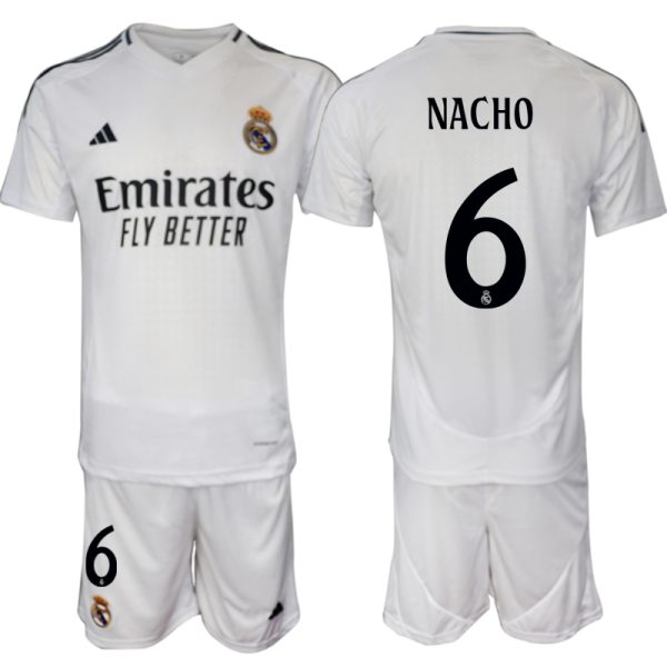 Goedkope Real Madrid Thuis tenue 2024/25 Nacho #6 Korte Mouw (+ Korte broeken) Kopen