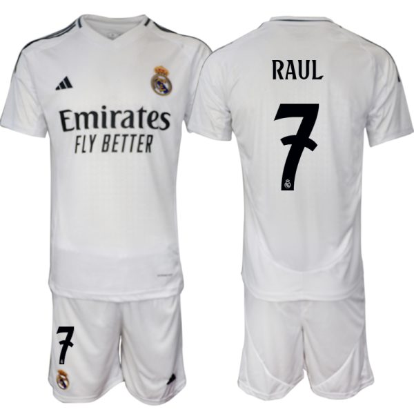 Goedkope Real Madrid Thuis tenue 2024/25 Raul #7 Korte Mouw (+ Korte broeken) Kopen