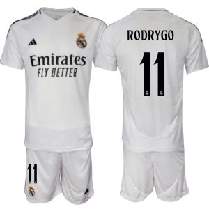 Goedkope Real Madrid Thuis tenue 2024/25 Rodrygo #11 Korte Mouw (+ Korte broeken) Kopen