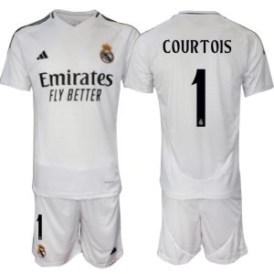 Goedkope Real Madrid Thuis tenue 2024/25 Thibaut Courtois #1 Korte Mouw (+ Korte broeken) Kopen