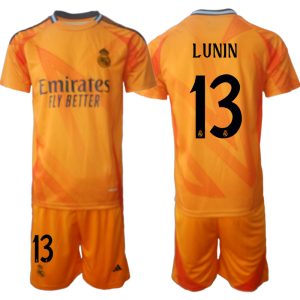 Goedkope Real Madrid Uit tenue 2024/25 Andriy Lunin #13 Korte Mouw (+ Korte broeken) Kopen