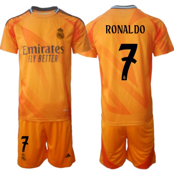 Goedkope Real Madrid Uit tenue 2024/25 Cristiano Ronaldo #7 Korte Mouw (+ Korte broeken) Kopen