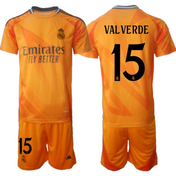 Goedkope Real Madrid Uit tenue 2024/25 Federico Valverde #15 Korte Mouw (+ Korte broeken) Kopen