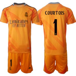 Goedkope Real Madrid Uit tenue 2024/25 Thibaut Courtois #1 Korte Mouw (+ Korte broeken) Kopen