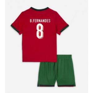 Kopen EK 2024 Kinder Portugal Thuis tenue Bruno Fernandes #8 Korte Mouw (+ Korte broeken)