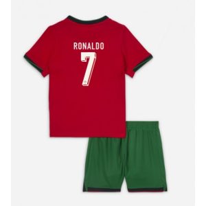 Kopen EK 2024 Kinder Portugal Thuis tenue Cristiano Ronaldo #7 Korte Mouw (+ Korte broeken)