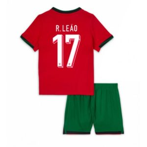 Kopen EK 2024 Kinder Portugal Thuis tenue Rafael Leao #17 Korte Mouw (+ Korte broeken)