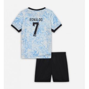 Kopen EK 2024 Kinder Portugal Uit tenue Cristiano Ronaldo #7 Korte Mouw (+ Korte broeken)