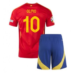 Kopen EK 2024 Kinder Spanje Dani Olmo #10 Thuis tenue Korte Mouw (+ Korte broeken) Patch