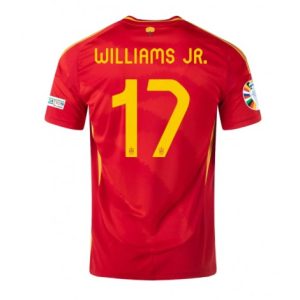 Kopen EK 2024 Spanje Thuis tenue Nico Williams #17 Korte Mouw Patch