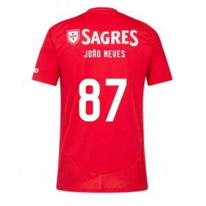 Nieuwe 2024-25 Benfica Thuis tenue João Neves #87 met korte mouwen voor Heren Kopen