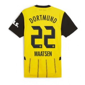 Nieuwe 2024-25 Borussia Dortmund Thuis tenue Ian Maatsen #22 met korte mouwen voor Heren Kopen