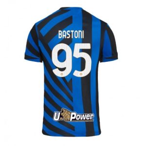 Nieuwe 2024-25 Inter Milan Thuis tenue Alessandro Bastoni #95 met korte mouwen voor Heren Kopen