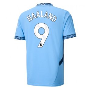 Nieuwe 2024-25 Manchester City Thuis tenue Erling Haaland #9 met korte mouwen voor Heren Kopen