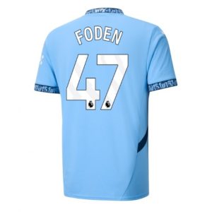 Nieuwe 2024-25 Manchester City Thuis tenue Phil Foden #47 met korte mouwen voor Heren Kopen