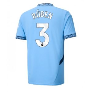 Nieuwe 2024-25 Manchester City Thuis tenue Ruben Dias #3 met korte mouwen voor Heren Kopen