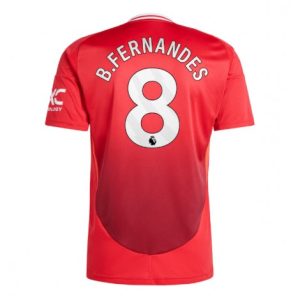 Nieuwe 2024-25 Manchester United Thuis tenue Bruno Fernandes #8 met korte mouwen voor Heren Kopen