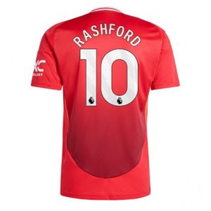 Nieuwe 2024-25 Manchester United Thuis tenue Marcus Rashford #10 met korte mouwen voor Heren Kopen