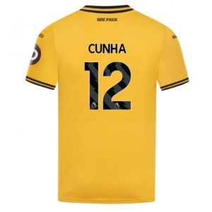 Nieuwe 2024-25 Wolves Thuis tenue Matheus Cunha #12 met korte mouwen voor Heren Kopen