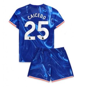 Nieuwe Kinder 2024-25 Chelsea Thuis tenue Moises Caicedo #25 Korte Mouw (+ Korte broeken) Kopen