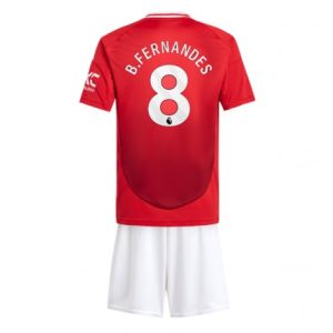 Nieuwe Kinder 2024-25 Manchester United Thuis tenue Bruno Fernandes #8 Korte Mouw (+ Korte broeken) Kopen