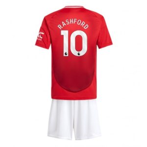 Nieuwe Kinder 2024-25 Manchester United Thuis tenue Marcus Rashford #10 Korte Mouw (+ Korte broeken) Kopen