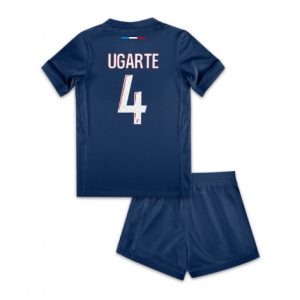 Nieuwe Kinder 2024-25 Paris Saint-Germain Thuis tenue Manuel Ugarte #4 Korte Mouw (+ Korte broeken) Kopen