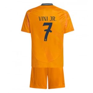 Nieuwe Kinder 2024-25 Real Madrid Uit tenue Vinicius Junior #7 Korte Mouw (+ Korte broeken) Kopen