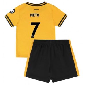 Nieuwe Kinder 2024-25 Wolves Thuis tenue Pedro Neto #7 Korte Mouw (+ Korte broeken) Kopen